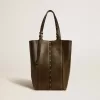 24/7 Bag North South aus schwarzem Distressed-Leder mit verstellbaren Henkeln 24/7 Bag North South aus schwarzem Distressed-Leder mit verstellbaren Henkeln