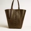 24/7 Bag North South aus schwarzem Distressed-Leder mit verstellbaren Henkeln 24/7 Bag North South aus schwarzem Distressed-Leder mit verstellbaren Henkeln