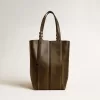 24/7 Bag North South aus schwarzem Distressed-Leder mit verstellbaren Henkeln 24/7 Bag North South aus schwarzem Distressed-Leder mit verstellbaren Henkeln