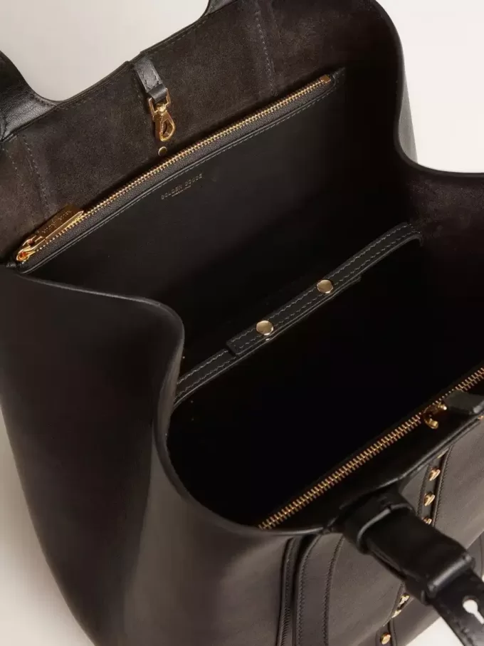 24/7 Bag North South aus schwarzem Leder mit verstellbaren Henkeln 24/7 Bag North South aus schwarzem Leder mit verstellbaren Henkeln