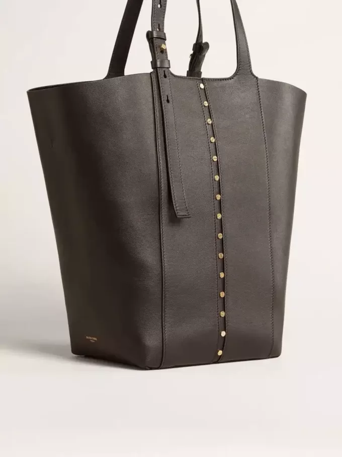 24/7 Bag North South aus schwarzem Leder mit verstellbaren Henkeln 24/7 Bag North South aus schwarzem Leder mit verstellbaren Henkeln