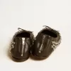 Amy Ballerinas aus schwarzem Nappaleder mit silberfarbenen Nieten Amy Ballerinas aus schwarzem Nappaleder mit silberfarbenen Nieten