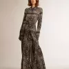 Anthrazitgraues Hemdkleid mit Paisley-Print