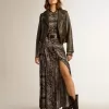 Anthrazitgraues Hemdkleid mit Paisley-Print