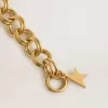 Antikgoldfarbenes gewebtes Kettenarmband mit sternförmigem Verschluss Antikgoldfarbenes gewebtes Kettenarmband mit sternförmigem Verschluss