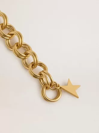 Antikgoldfarbenes gewebtes Kettenarmband mit sternförmigem Verschluss