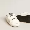 Baby Old School mit Stern aus Wildleder und hellblauer Lederlasche an der Ferse