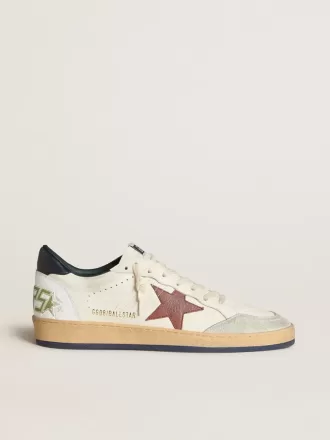 Ball Star aus Nappa mit braunem Nubuk-Stern und Nappa-Fersenlasche