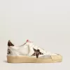 Ball Star aus Nappa mit Stern und Fersenlasche aus Ponyfell mit Leopardenmuster