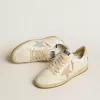 Ball Star aus Nylon und Leder mit rosa und hellblauem Stern und beigem Fersenriemen