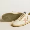 Ball Star aus Nylon und Leder mit rosa und hellblauem Stern und beigem Fersenriemen