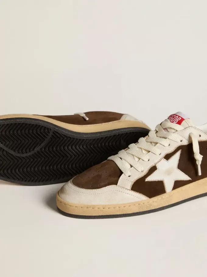 Ball Star aus Wildleder mit Lederstern und metallischer Lederferse