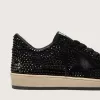 Ball Star aus Wildleder mit schwarzen Swarovski-Kristallen und schwarzem Wildlederstern