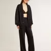 Ball Star aus Wildleder mit schwarzen Swarovski-Kristallen und schwarzem Wildlederstern