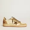 Ball Star für Damen aus Nappa und Wildleder mit Stern aus Ponyfell und metallischer Fersenlasche