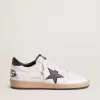 Ball Star für Damen aus Nappaleder mit schwarzem Stern und schwarzer Fersenlasche