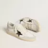 Ball Star für Damen mit metallischem Lederstern und glänzender Lederferse