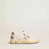 Ball Star Junior aus Nappa mit pfirsichrosa Glitzerstern und Fersenlasche