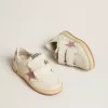 Ball Star Junior aus Nappa mit pfirsichrosa Glitzerstern und Fersenlasche