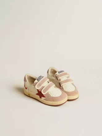 Ball Star Junior aus Nappaleder mit Nappastar und rosa Wildleder-Fersenlasche