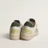 Ball Star LTD aus Mesh und Nappaleder mit grauem Lederstern und grüner Wildleder-Fersenlasche Ball Star LTD aus Mesh und Nappaleder mit grauem Lederstern und grüner Wildleder-Fersenlasche
