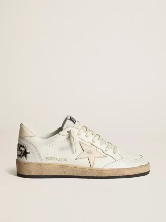 Ball Star LTD aus weißem Nappa mit lachsrosa Nappa-Stern