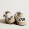 Ball Star LTD aus weißem Nappa mit lachsrosa Nappa-Stern