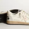 Ball Star LTD aus weißem Nappa mit lachsrosa Nappa-Stern