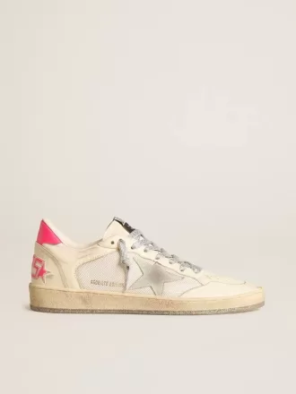 Ball Star LTD für Damen aus Nappaleder und Mesh mit Stern aus Wildleder und Fersenlasche aus Leder