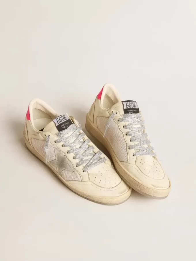 Ball Star LTD für Damen aus Nappaleder und Mesh mit Stern aus Wildleder und Fersenlasche aus Leder Ball Star LTD für Damen aus Nappaleder und Mesh mit Stern aus Wildleder und Fersenlasche aus Leder