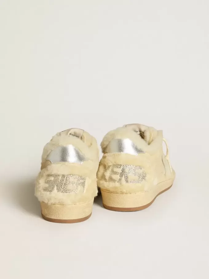 Ball Star LTD für Damen aus Wildleder und Lammfell mit weißem Lacklederstern