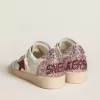 Ball Star LTD für Damen mit rotem Lederstern und pinkfarbenem Glitzer-Fersenlasche
