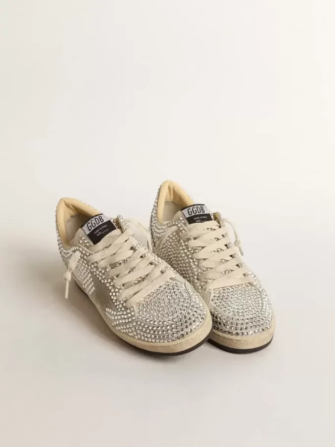 Ball Star LTD für Damen mit Swarovski-Kristallen und grauem Wildlederstern Ball Star LTD für Damen mit Swarovski-Kristallen und grauem Wildlederstern