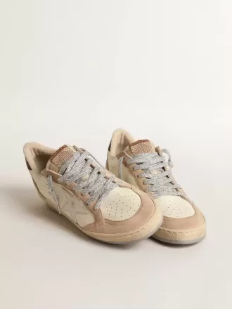Ball Star LTD für Damen mit weißem Stern und burgunderfarbener Lederlasche an der Ferse