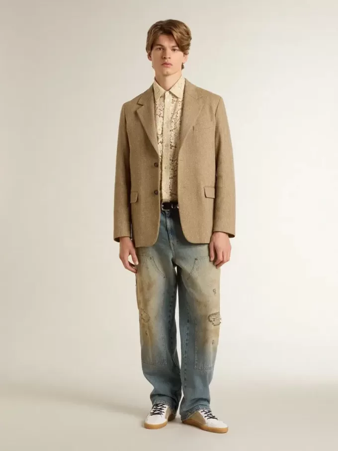 Ball Star LTD mit folienbeschichtetem Crackle-Lederstern und brauner Leder-Fersenlasche