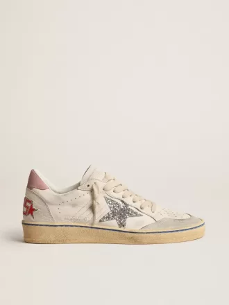 Ball Star LTD mit Glitzerstern und rosa Wildleder-Fersenlasche