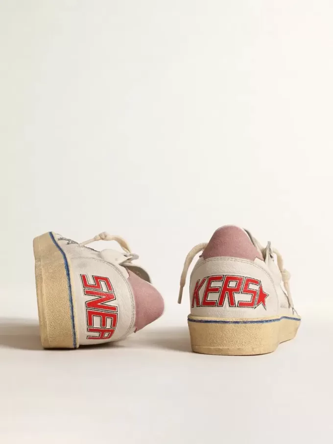 Ball Star LTD mit Glitzerstern und rosa Wildleder-Fersenlasche