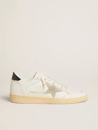 Ball Star mit eisgrauem Wildlederstern und blauer Lederferse