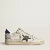 Ball Star mit schwarzem Stern und blauem Wildleder-Fersenlasche