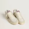 Ball Star mit Stern aus Ponyfell mit Animal-Print und Fersenlasche aus tabakfarbenem Leder