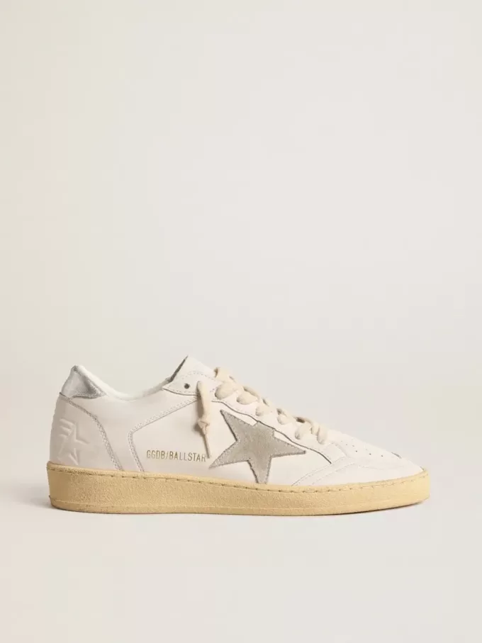 Ball Star mit Stern aus Wildleder und Fersenlasche aus Metallic-Leder