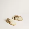 Ball Star Young aus Glitzer und Nappa mit Lederstern und Fersenlasche Ball Star Young aus Glitzer und Nappa mit Lederstern und Fersenlasche