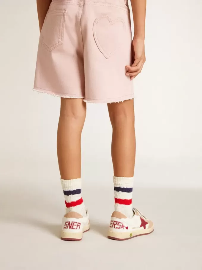 Ball Star Young aus Nappa mit Nappa-Stern und rosa Wildleder-Fersenlasche Ball Star Young aus Nappa mit Nappa-Stern und rosa Wildleder-Fersenlasche