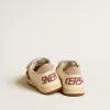Ball Star Young aus Nappa mit Nappa-Stern und rosa Wildleder-Fersenlasche Ball Star Young aus Nappa mit Nappa-Stern und rosa Wildleder-Fersenlasche