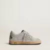 Ball Star Young in Glitzer mit eisgrauen Wildledereinsätzen