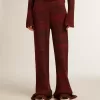 Baumwollhose mit unregelmäßigen Streifen Baumwollhose mit unregelmäßigen Streifen