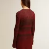 Baumwollkleid mit unregelmäßigen Streifen