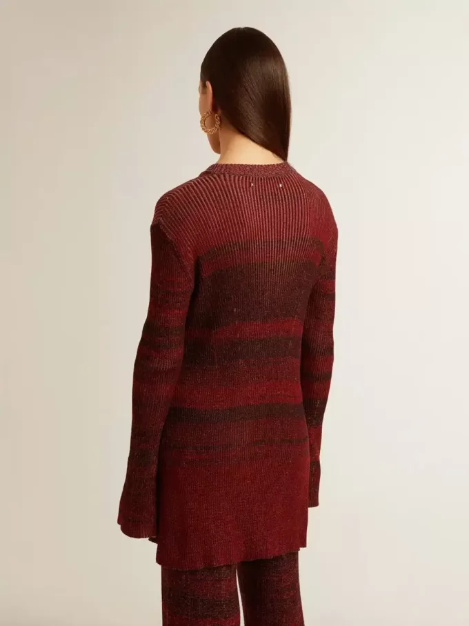 Baumwollkleid mit unregelmäßigen Streifen
