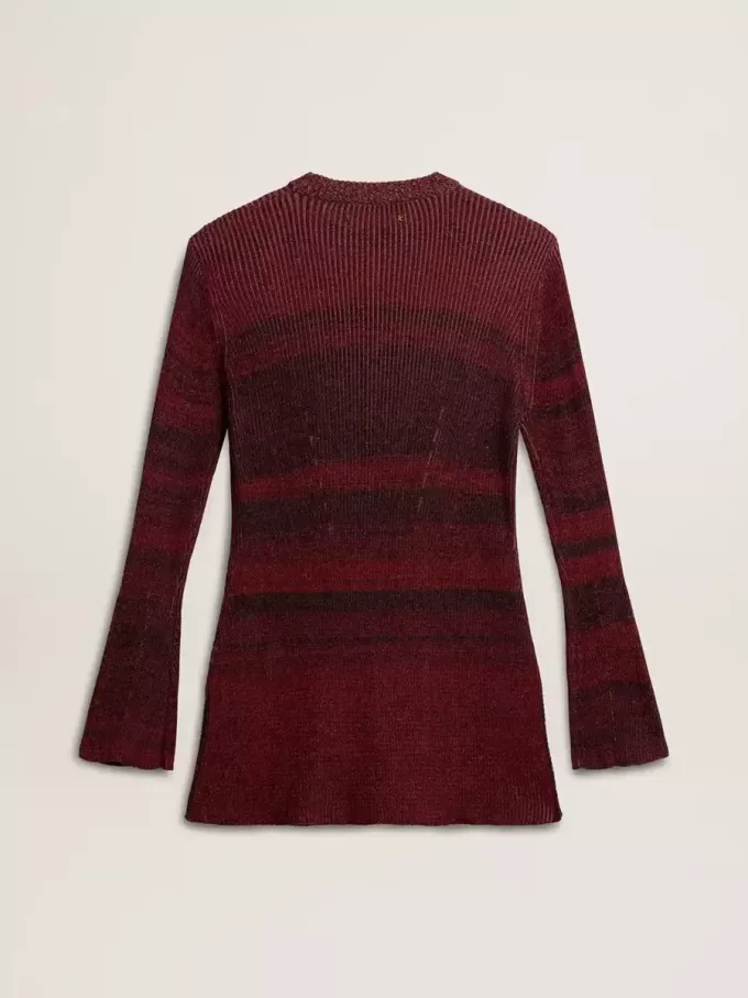 Baumwollkleid mit unregelmäßigen Streifen