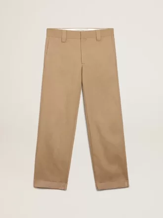 Beige-Khaki Chinos aus der Golden Collection